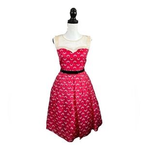 Very Rare Orla Kiely Red and Cream Floral Dress 2